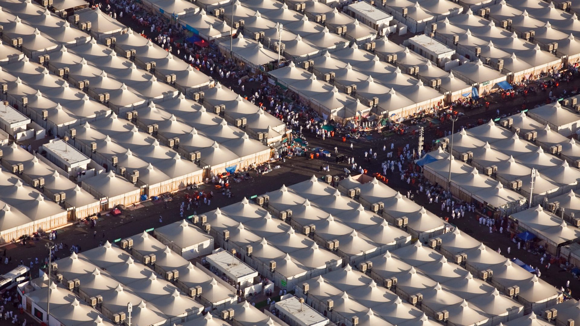 Abstract,View,Of,Mina,Tents